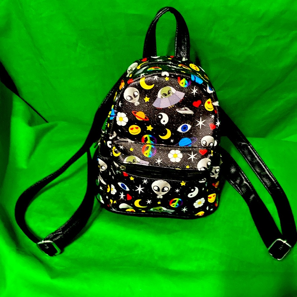 Ashley. M - Alien Collage Mini Backpack